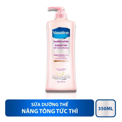 SỮA DƯỠNG THỂ VASELINE NÂNG TÔNG LÀM SÁNG DA 350ML HEALTHY WHITE INSTANT FAIR