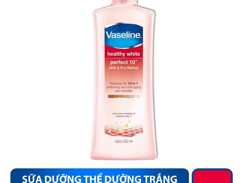  SỮA DƯỠNG THỂ VASELINE SÁNG DA & NGĂN NGỪA LÃO HÓA HEALTHY WHITE PERFECT 10 AHA & PRO-RETINOL