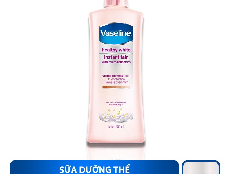 SỮA DƯỠNG THỂ VASELINE NÂNG TÔNG LÀM SÁNG DA 350ML HEALTHY WHITE INSTANT FAIR