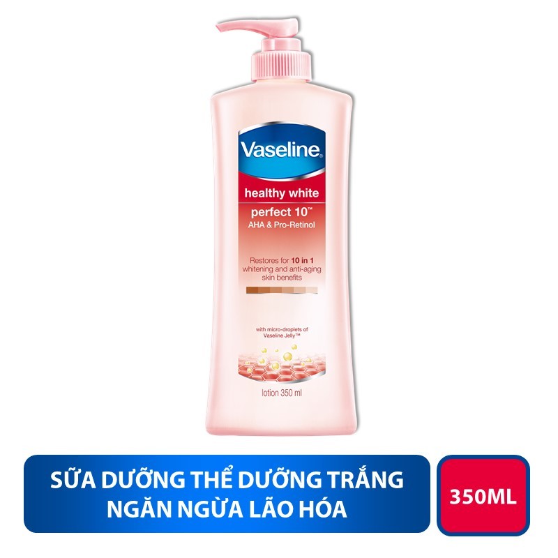  SỮA DƯỠNG THỂ VASELINE SÁNG DA & NGĂN NGỪA LÃO HÓA HEALTHY WHITE PERFECT 10 AHA & PRO-RETINOL